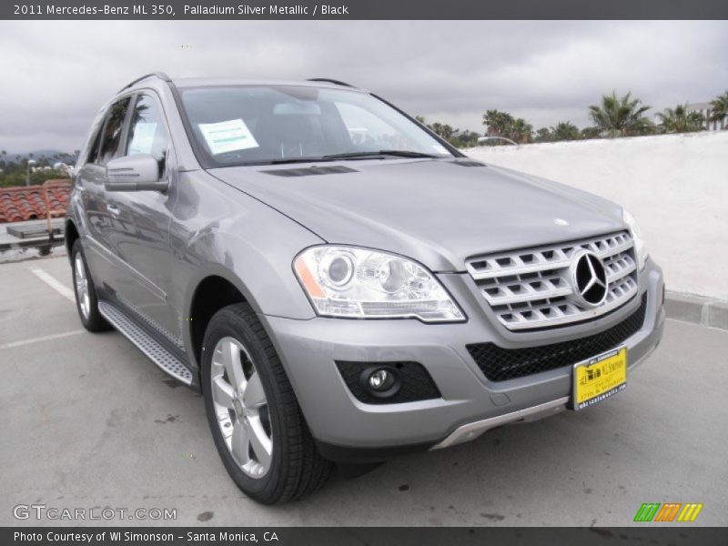 Palladium Silver Metallic / Black 2011 Mercedes-Benz ML 350