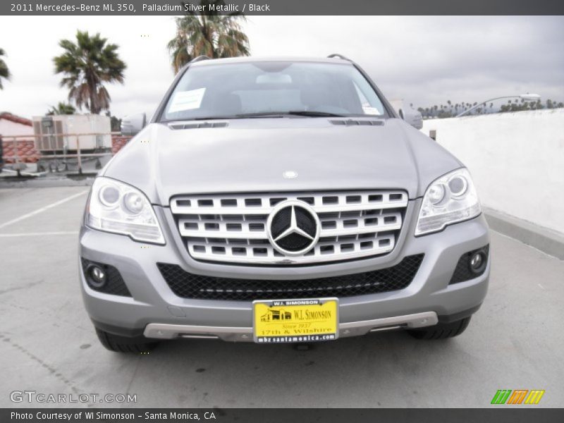 Palladium Silver Metallic / Black 2011 Mercedes-Benz ML 350