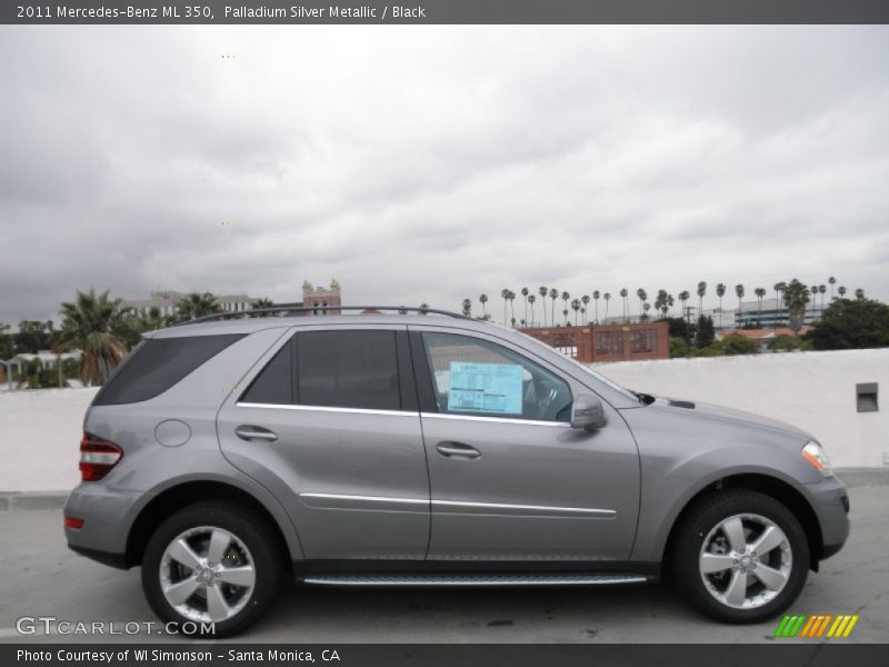 Palladium Silver Metallic / Black 2011 Mercedes-Benz ML 350