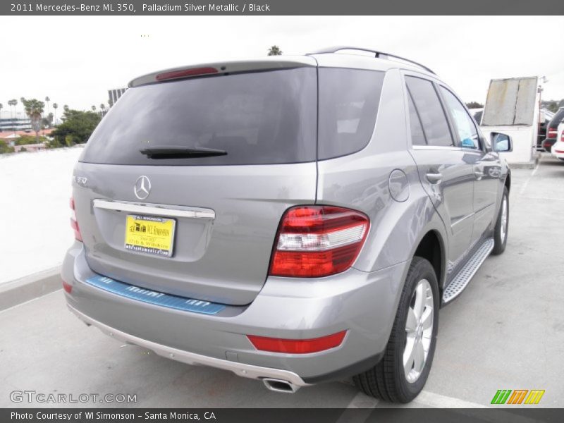 Palladium Silver Metallic / Black 2011 Mercedes-Benz ML 350