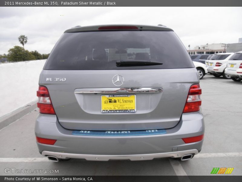 Palladium Silver Metallic / Black 2011 Mercedes-Benz ML 350