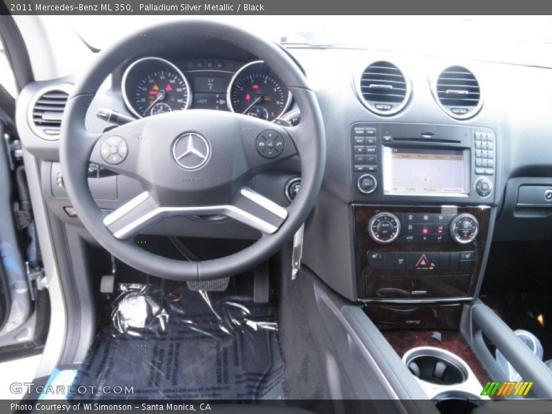 Palladium Silver Metallic / Black 2011 Mercedes-Benz ML 350