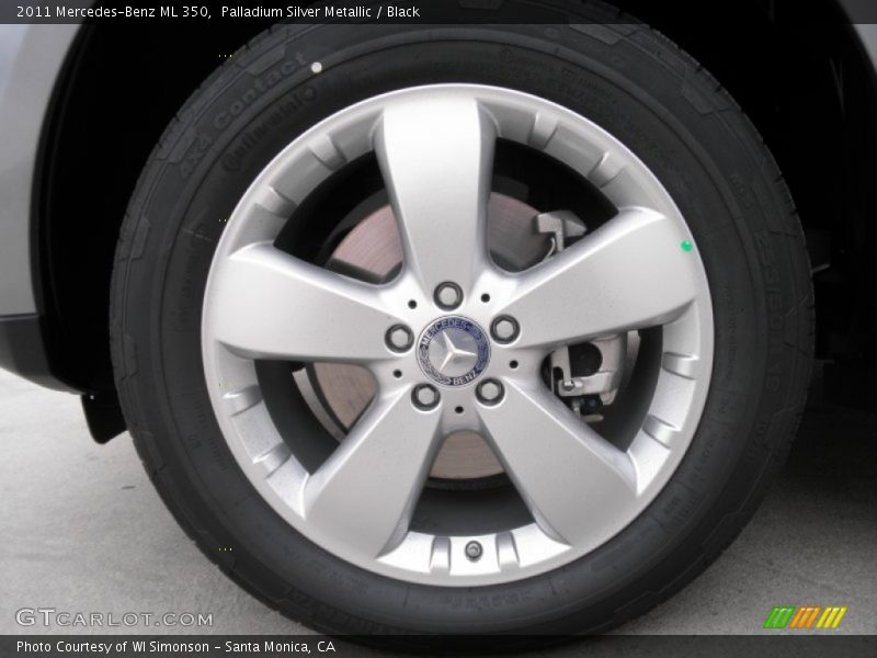 Palladium Silver Metallic / Black 2011 Mercedes-Benz ML 350