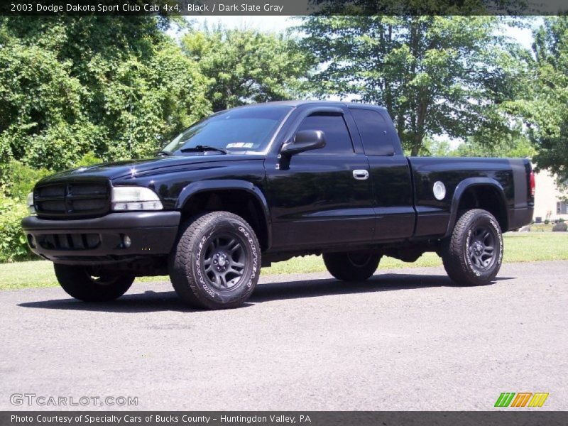 Black / Dark Slate Gray 2003 Dodge Dakota Sport Club Cab 4x4