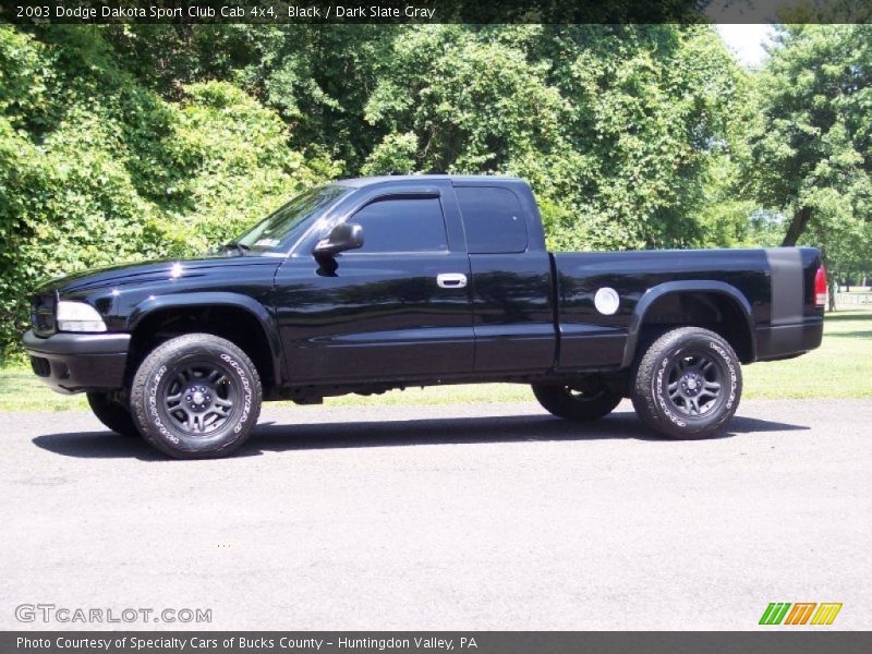 Black / Dark Slate Gray 2003 Dodge Dakota Sport Club Cab 4x4