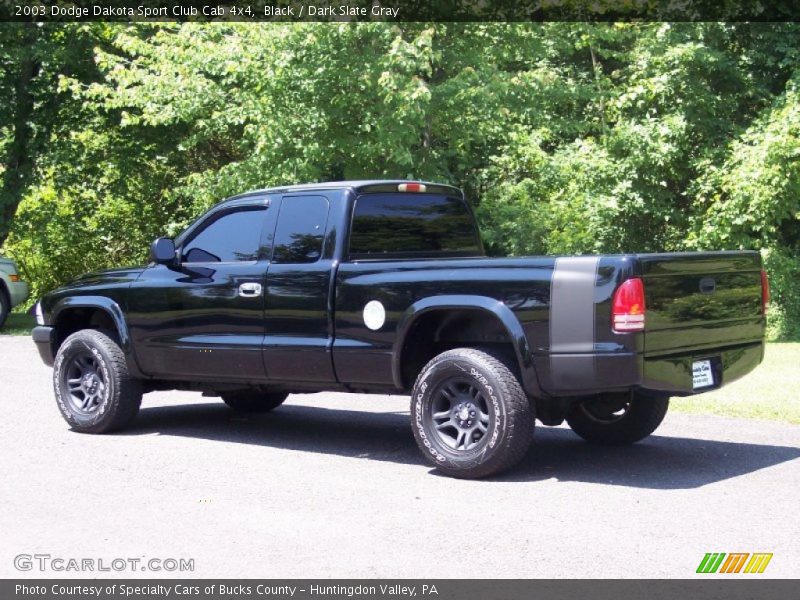 Black / Dark Slate Gray 2003 Dodge Dakota Sport Club Cab 4x4