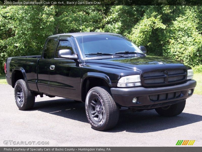 Black / Dark Slate Gray 2003 Dodge Dakota Sport Club Cab 4x4