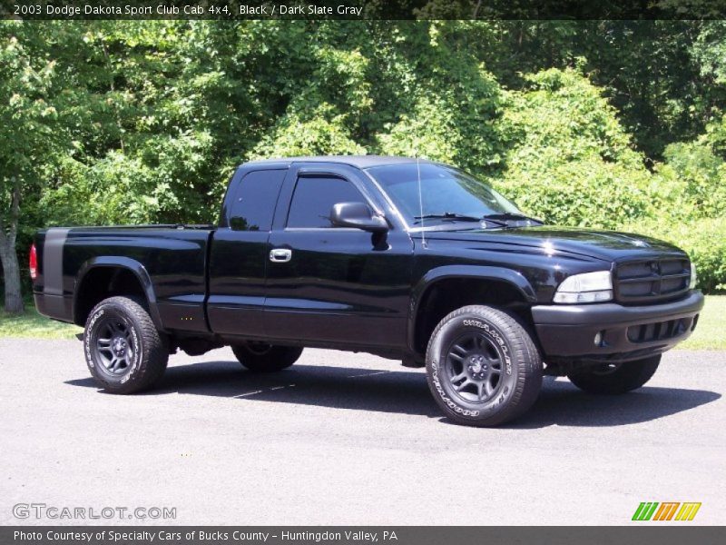 Black / Dark Slate Gray 2003 Dodge Dakota Sport Club Cab 4x4