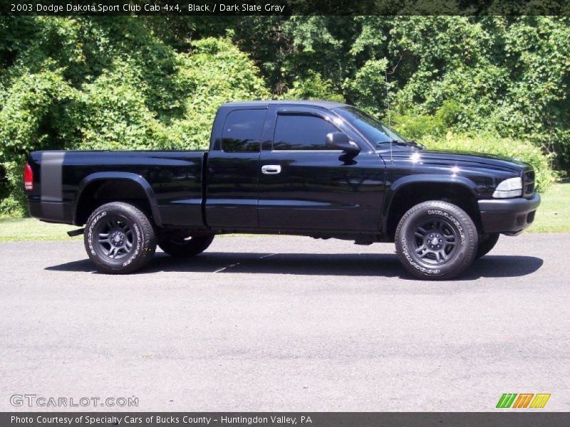 Black / Dark Slate Gray 2003 Dodge Dakota Sport Club Cab 4x4