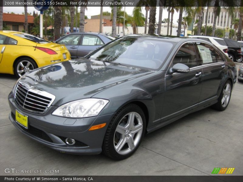 Flint Grey Metallic / Grey/Dark Grey 2008 Mercedes-Benz S 550 Sedan