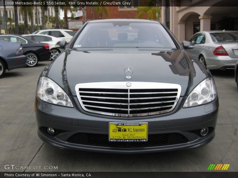 Flint Grey Metallic / Grey/Dark Grey 2008 Mercedes-Benz S 550 Sedan