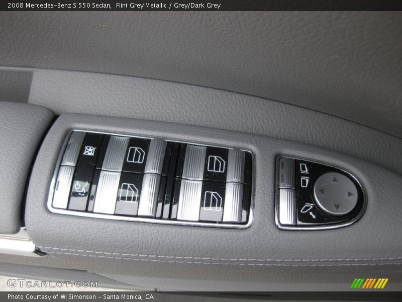 Flint Grey Metallic / Grey/Dark Grey 2008 Mercedes-Benz S 550 Sedan