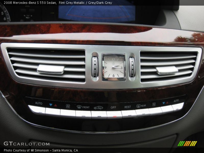 Flint Grey Metallic / Grey/Dark Grey 2008 Mercedes-Benz S 550 Sedan