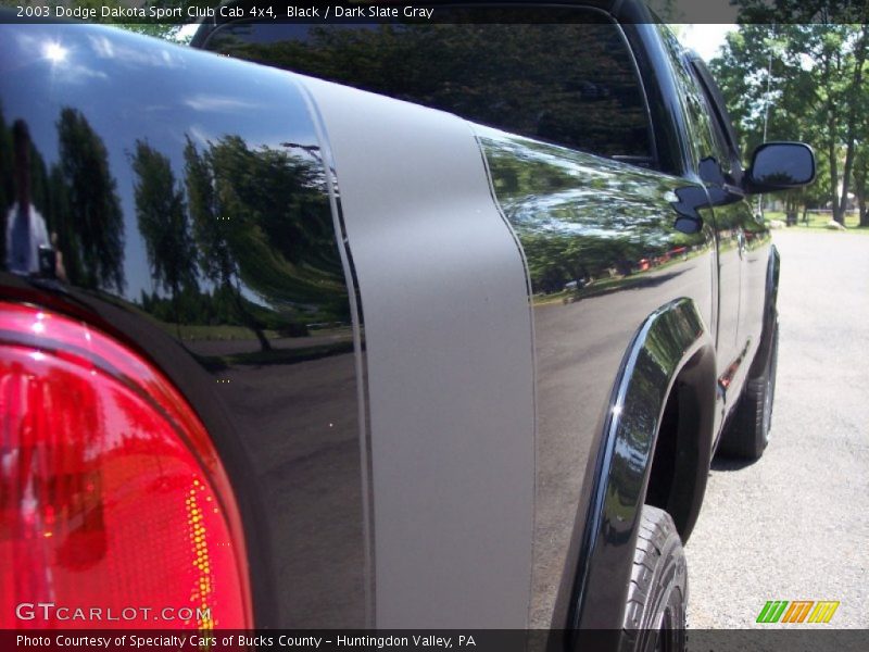 Black / Dark Slate Gray 2003 Dodge Dakota Sport Club Cab 4x4