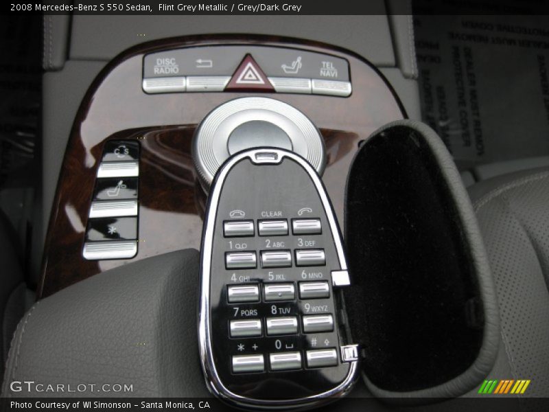 Flint Grey Metallic / Grey/Dark Grey 2008 Mercedes-Benz S 550 Sedan
