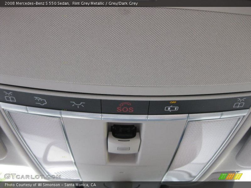 Flint Grey Metallic / Grey/Dark Grey 2008 Mercedes-Benz S 550 Sedan