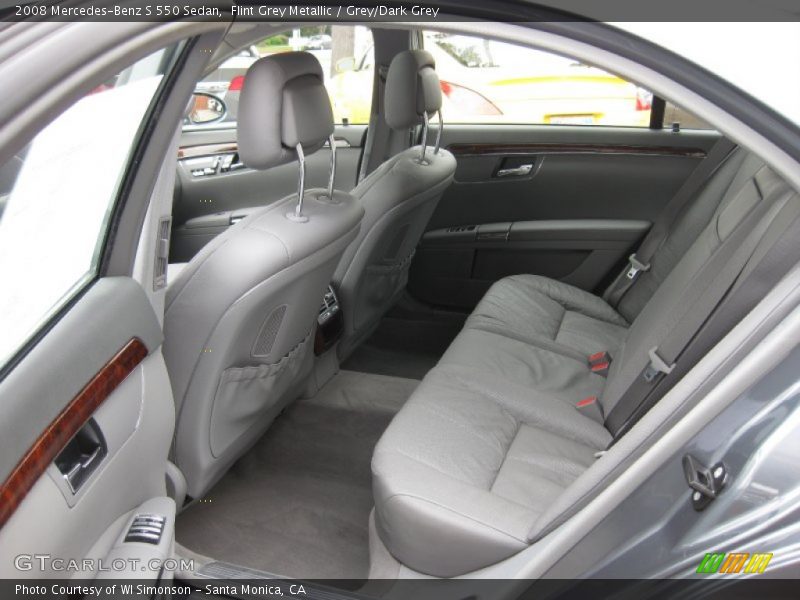 Flint Grey Metallic / Grey/Dark Grey 2008 Mercedes-Benz S 550 Sedan