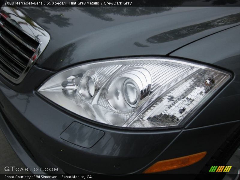 Flint Grey Metallic / Grey/Dark Grey 2008 Mercedes-Benz S 550 Sedan