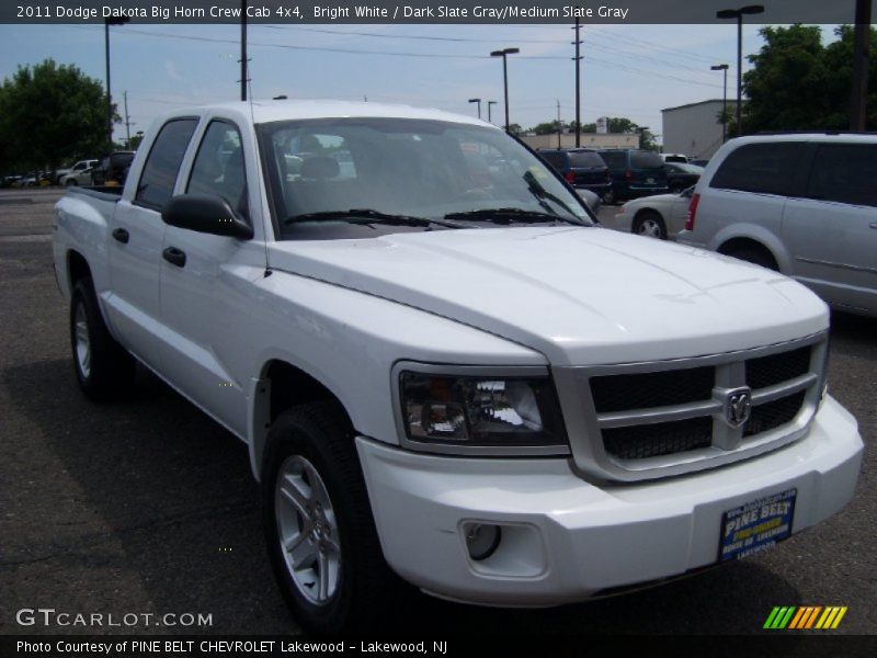 Bright White / Dark Slate Gray/Medium Slate Gray 2011 Dodge Dakota Big Horn Crew Cab 4x4