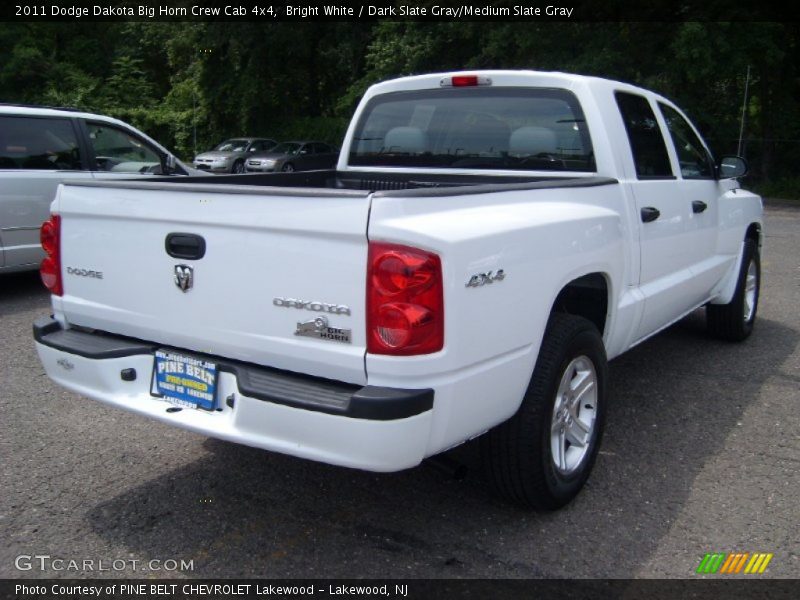 Bright White / Dark Slate Gray/Medium Slate Gray 2011 Dodge Dakota Big Horn Crew Cab 4x4