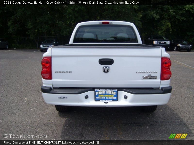 Bright White / Dark Slate Gray/Medium Slate Gray 2011 Dodge Dakota Big Horn Crew Cab 4x4