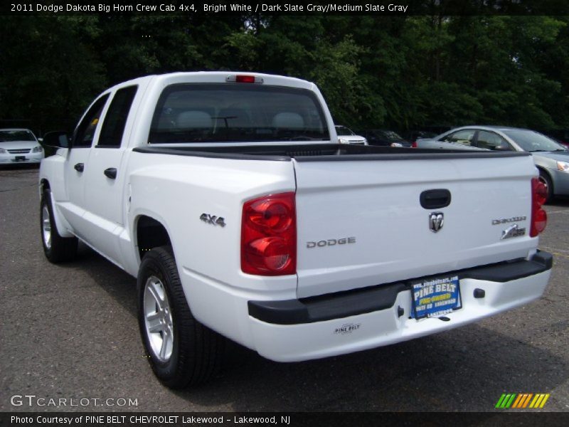 Bright White / Dark Slate Gray/Medium Slate Gray 2011 Dodge Dakota Big Horn Crew Cab 4x4