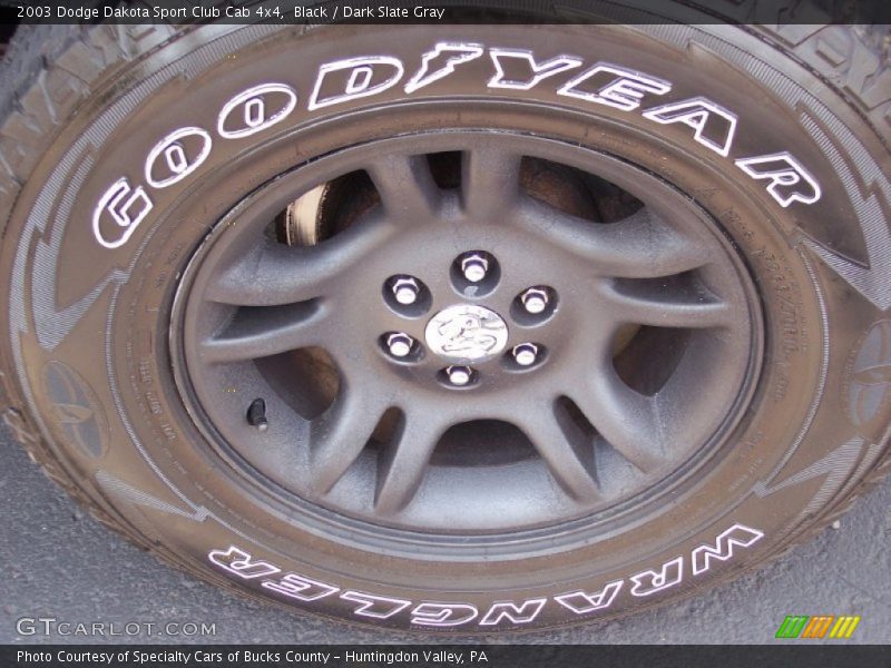 Black / Dark Slate Gray 2003 Dodge Dakota Sport Club Cab 4x4