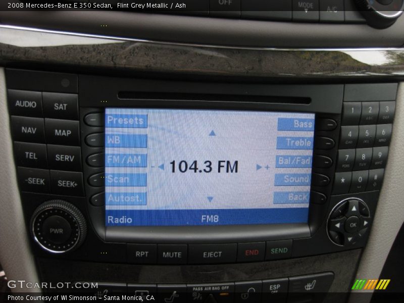 Flint Grey Metallic / Ash 2008 Mercedes-Benz E 350 Sedan