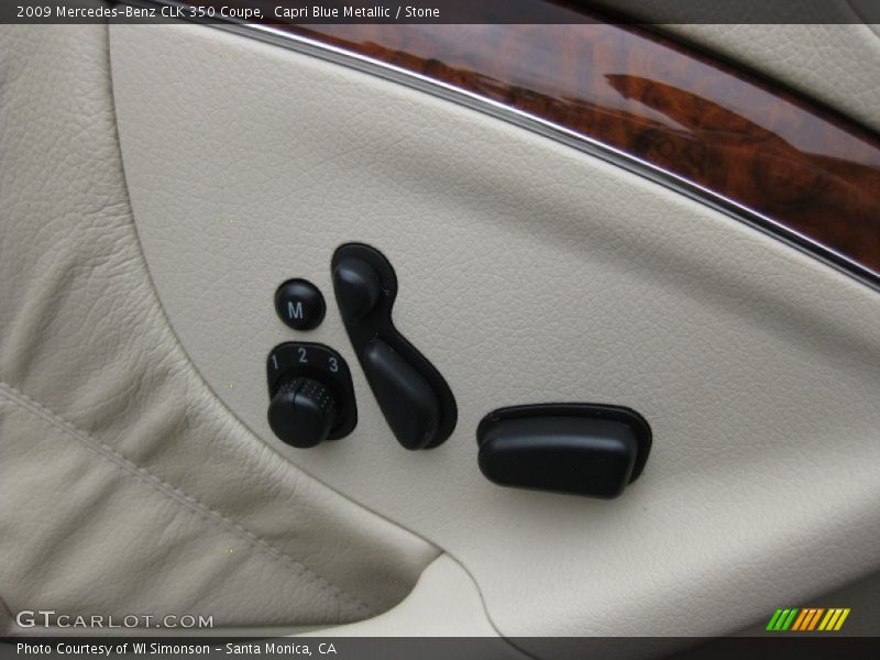 Capri Blue Metallic / Stone 2009 Mercedes-Benz CLK 350 Coupe