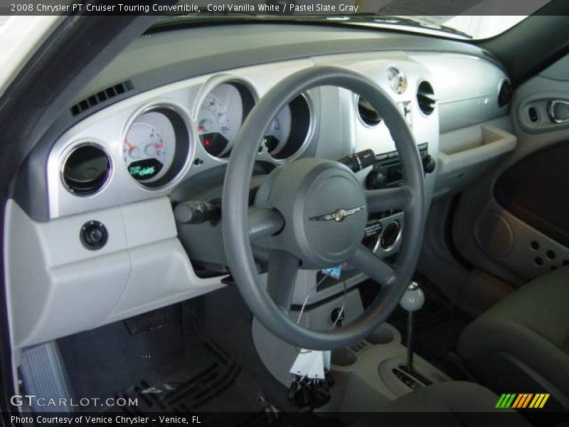 Cool Vanilla White / Pastel Slate Gray 2008 Chrysler PT Cruiser Touring Convertible