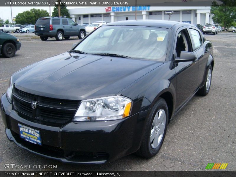 Brilliant Black Crystal Pearl / Dark Slate Gray 2010 Dodge Avenger SXT