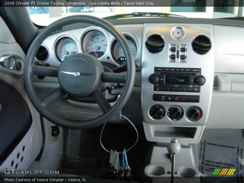 Cool Vanilla White / Pastel Slate Gray 2008 Chrysler PT Cruiser Touring Convertible