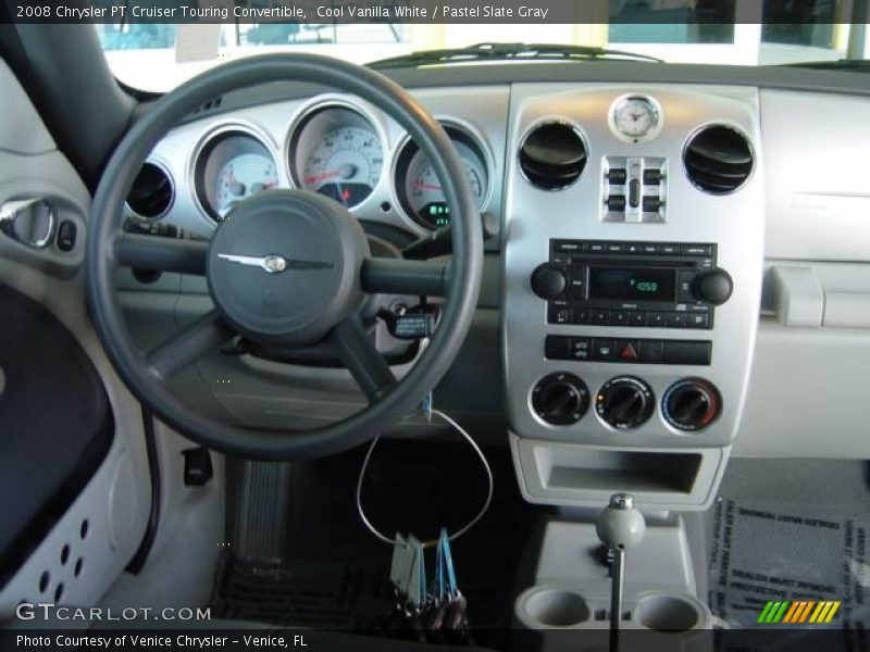 Cool Vanilla White / Pastel Slate Gray 2008 Chrysler PT Cruiser Touring Convertible