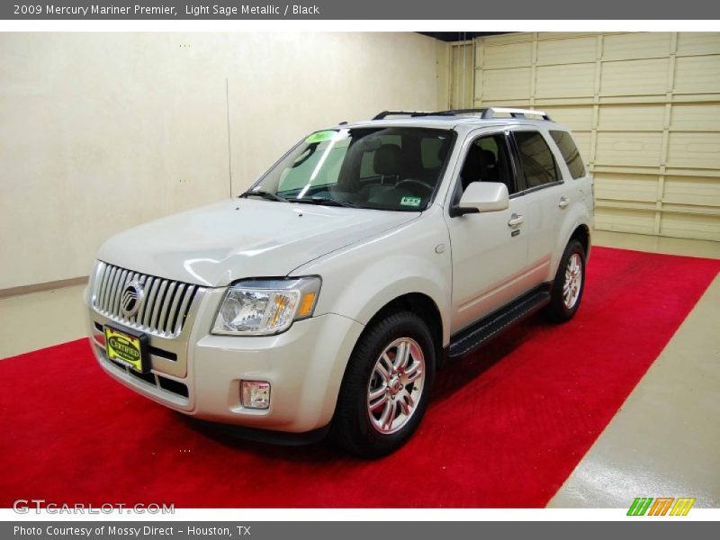 Light Sage Metallic / Black 2009 Mercury Mariner Premier
