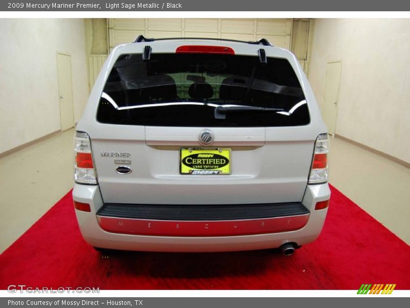 Light Sage Metallic / Black 2009 Mercury Mariner Premier