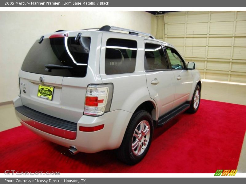 Light Sage Metallic / Black 2009 Mercury Mariner Premier