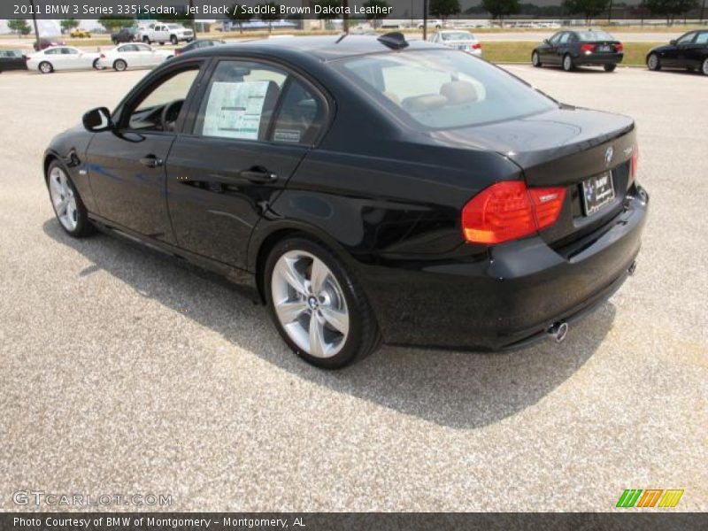 Jet Black / Saddle Brown Dakota Leather 2011 BMW 3 Series 335i Sedan