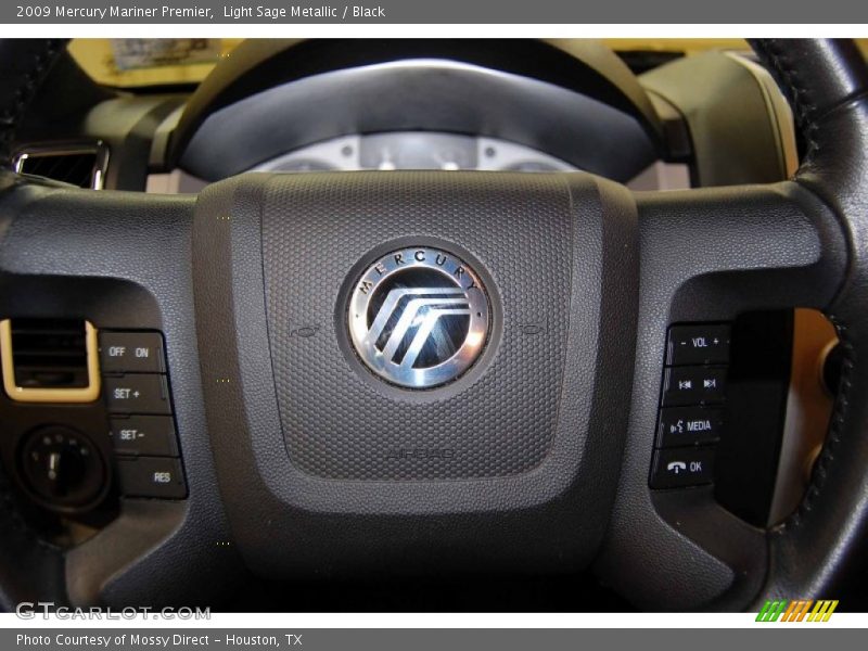 Light Sage Metallic / Black 2009 Mercury Mariner Premier