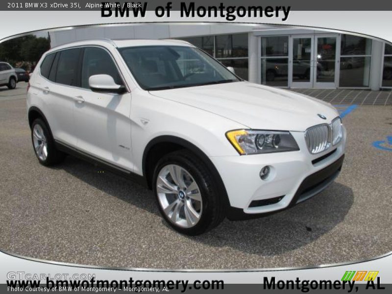 Alpine White / Black 2011 BMW X3 xDrive 35i