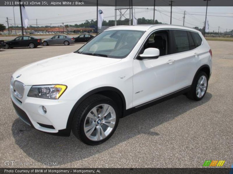 Front 3/4 View of 2011 X3 xDrive 35i