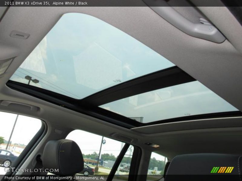 Sunroof of 2011 X3 xDrive 35i