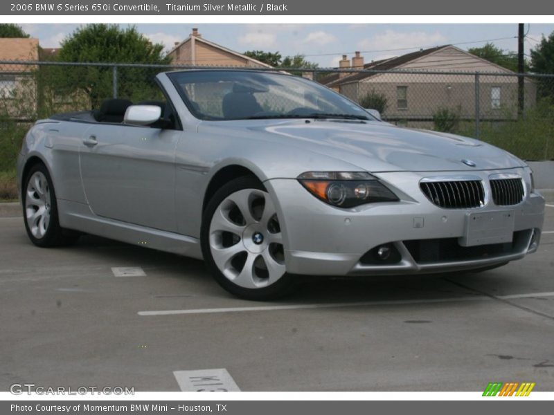 Titanium Silver Metallic / Black 2006 BMW 6 Series 650i Convertible