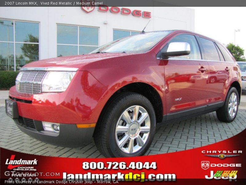 Vivid Red Metallic / Medium Camel 2007 Lincoln MKX