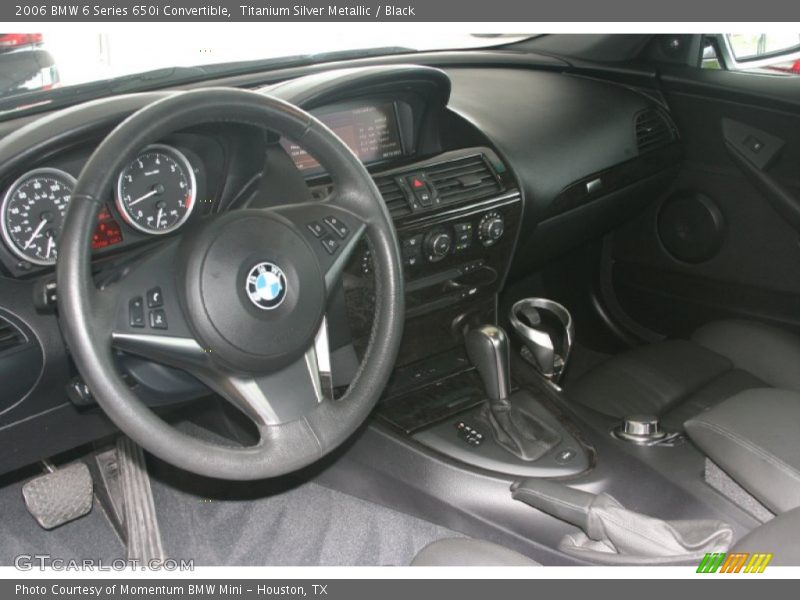 Titanium Silver Metallic / Black 2006 BMW 6 Series 650i Convertible