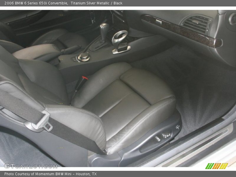 Titanium Silver Metallic / Black 2006 BMW 6 Series 650i Convertible