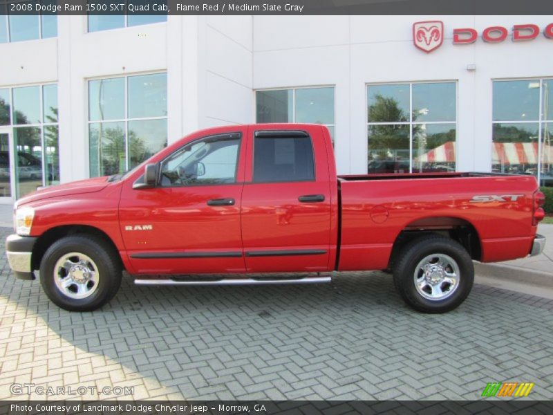 Flame Red / Medium Slate Gray 2008 Dodge Ram 1500 SXT Quad Cab