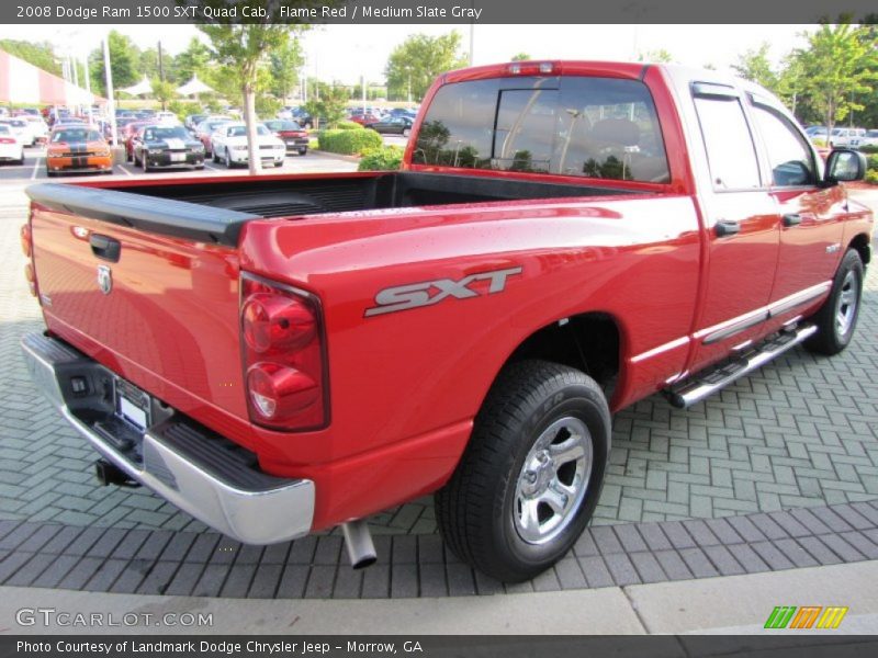 Flame Red / Medium Slate Gray 2008 Dodge Ram 1500 SXT Quad Cab