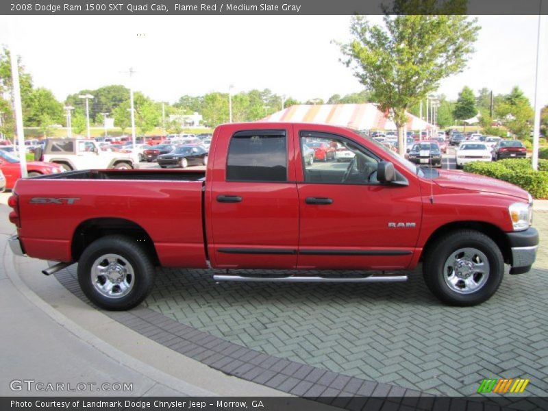 Flame Red / Medium Slate Gray 2008 Dodge Ram 1500 SXT Quad Cab