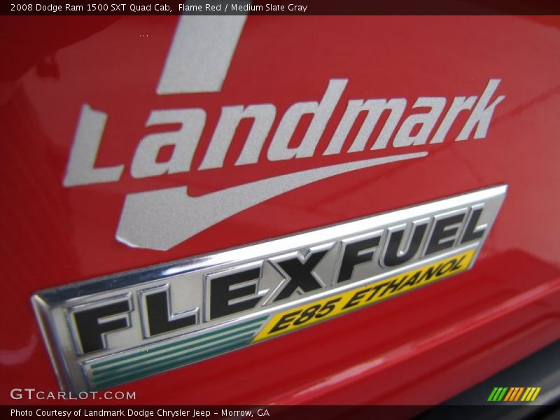 Flame Red / Medium Slate Gray 2008 Dodge Ram 1500 SXT Quad Cab