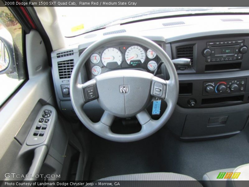 Flame Red / Medium Slate Gray 2008 Dodge Ram 1500 SXT Quad Cab